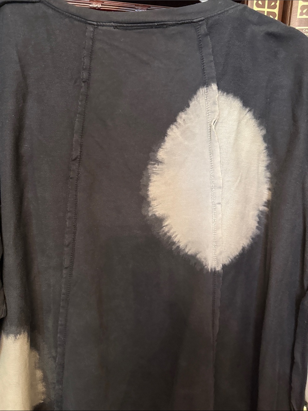 Paper Lace top. OS.   Runs small. Black and Cream grey.  Super cute. Worn. - Picture 6 of 7